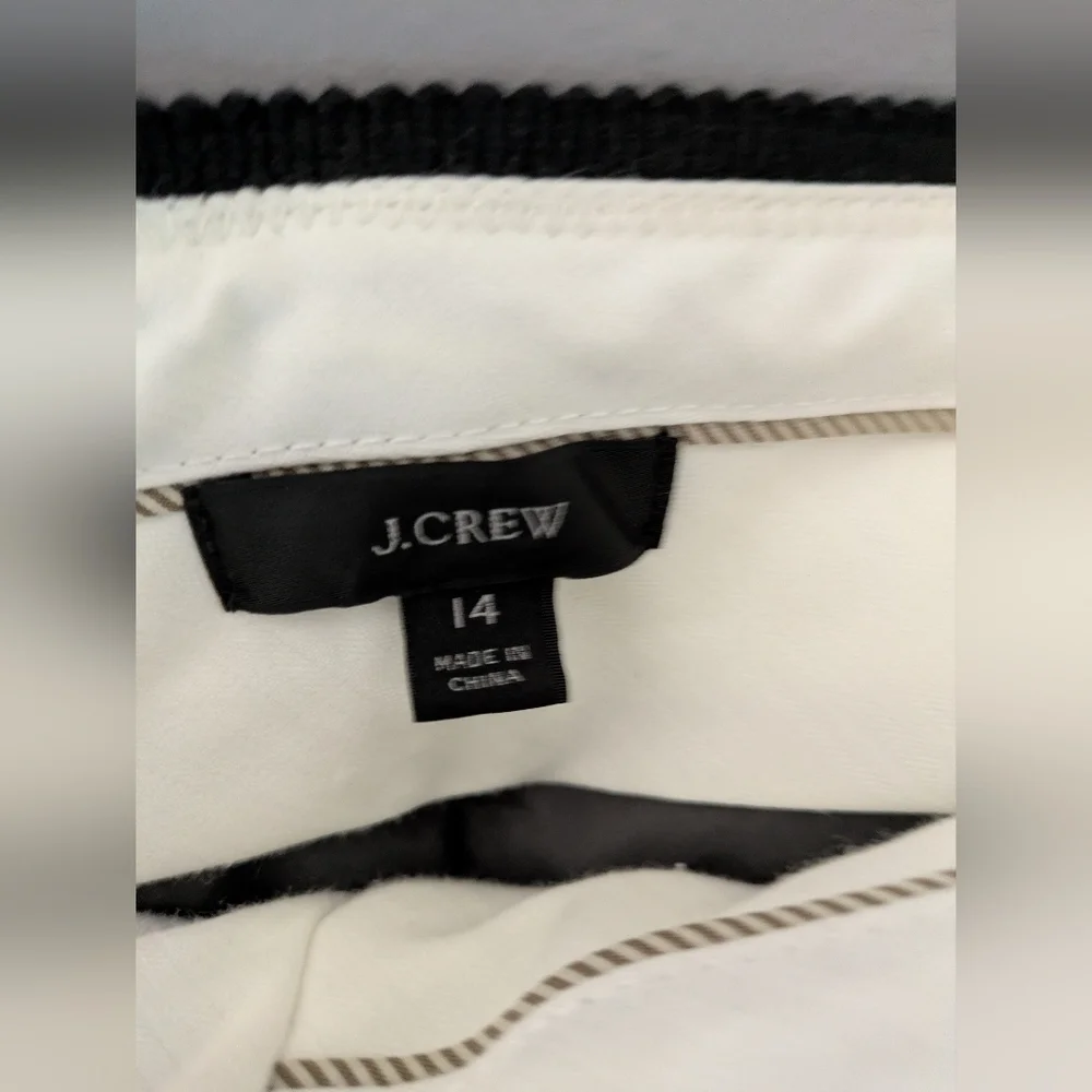 J. Crew Women's Gray Wool Blend Tailored Pants 14